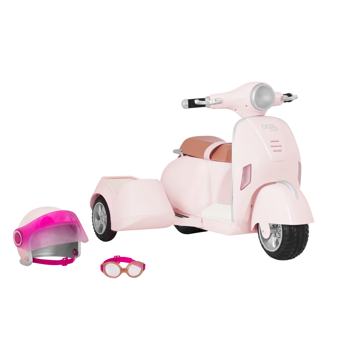OG Ride Along Scooter - Pink Doll Scooter with Space for Pet - Doll Vehicles - Our Generation UK