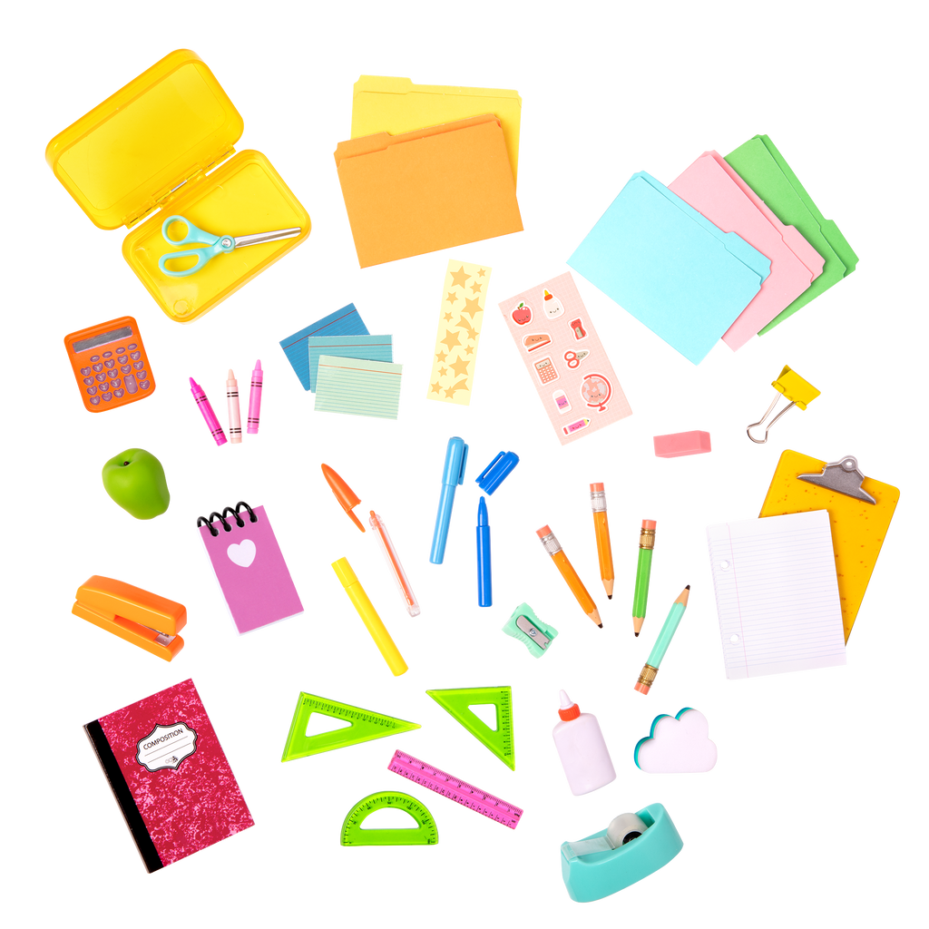Flying Colours - School Desk for 46cm Dolls - Desk with School Accessories - Our Generation UK