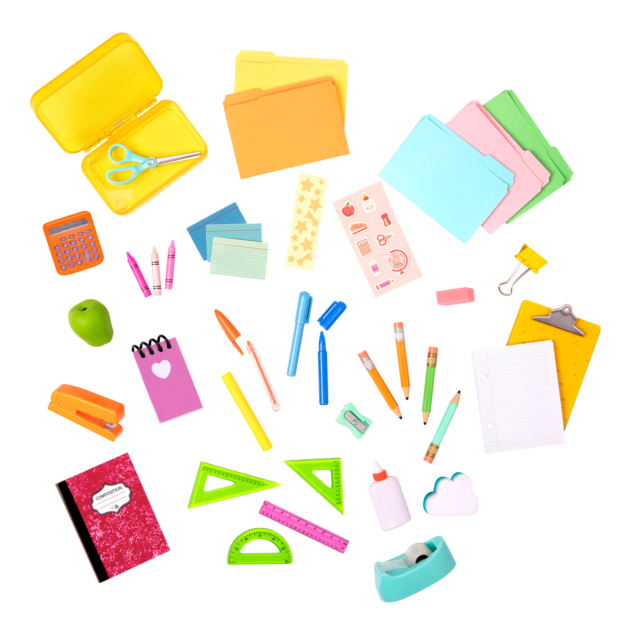 Flying Colours - School Desk for 46cm Dolls - Desk with School Accessories - Our Generation UK