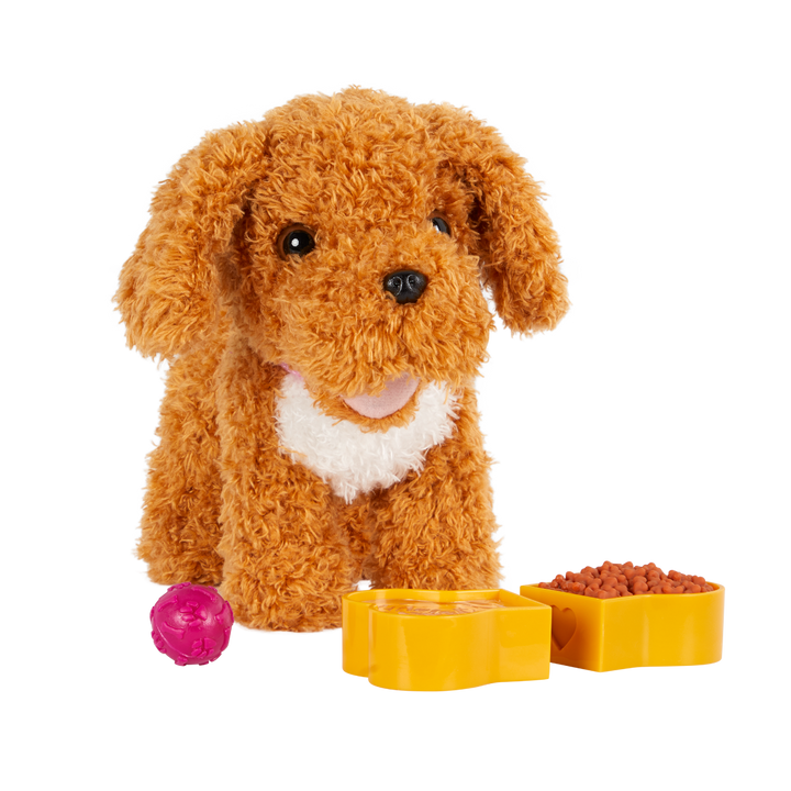 Hop in Dog Carrier - OG Pet Poodle with Pink Carrier - Pet Accessory for 46cm Dolls - Our Generation