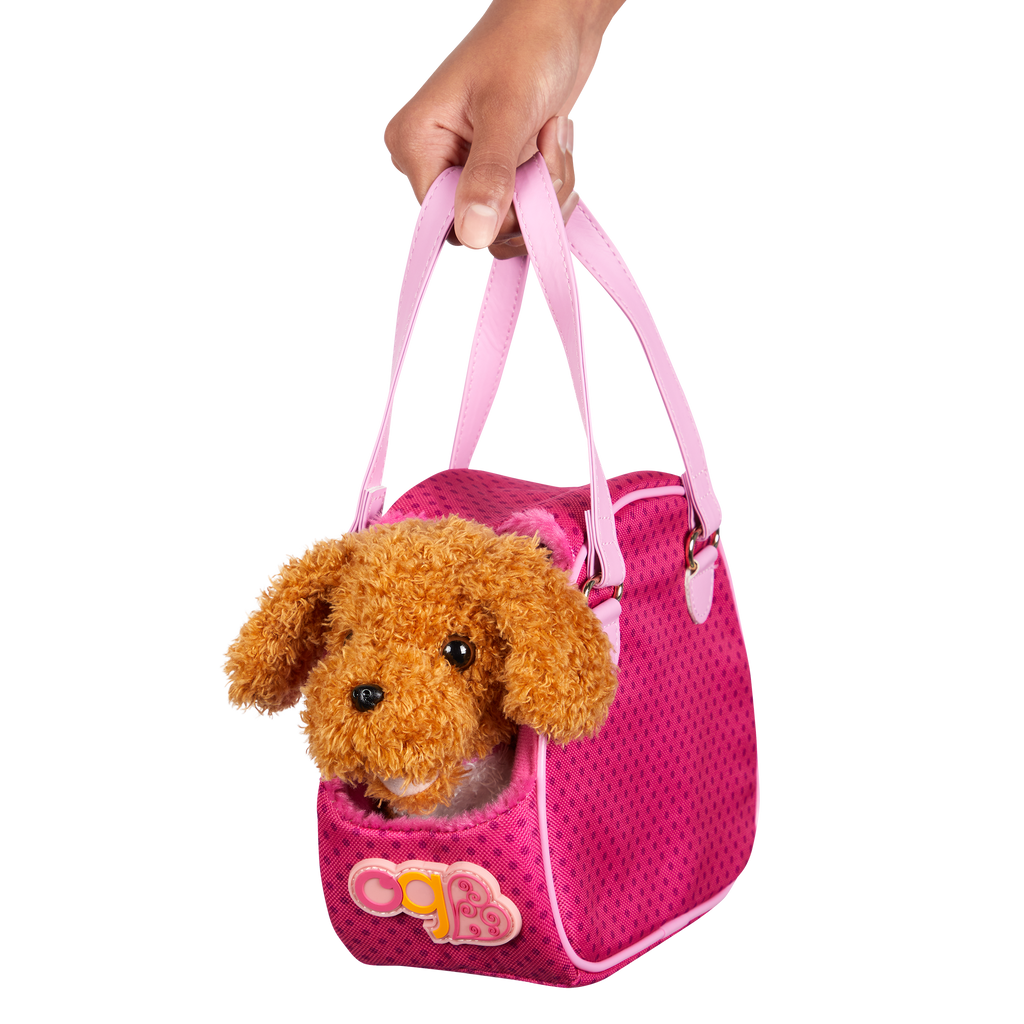 Hop In Dog Carrier - Plush Dog, Carrier & Accessories - Doll Accessory - Our Generation UK