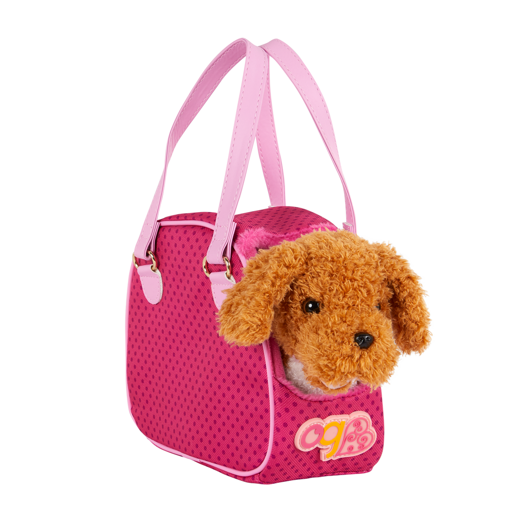 Hop In Dog Carrier - Plush Dog, Carrier & Accessories - Doll Accessory - Our Generation UK
