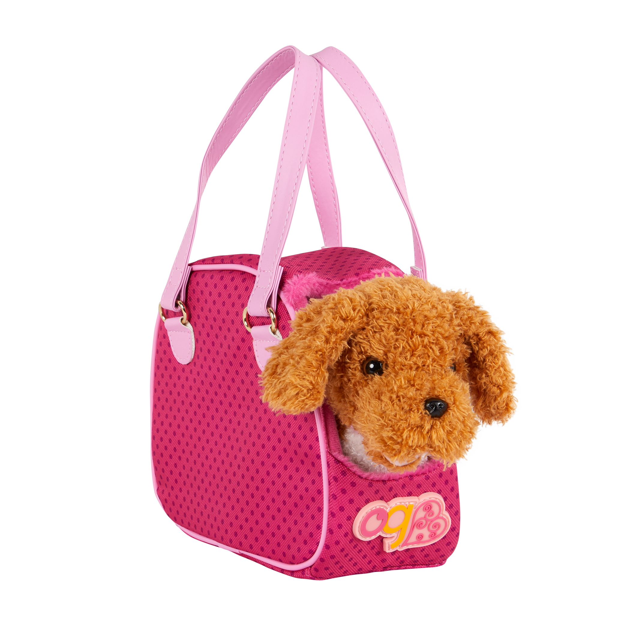 Hop In Dog Carrier - Plush Dog, Carrier & Accessories - Doll Accessory - Our Generation UK