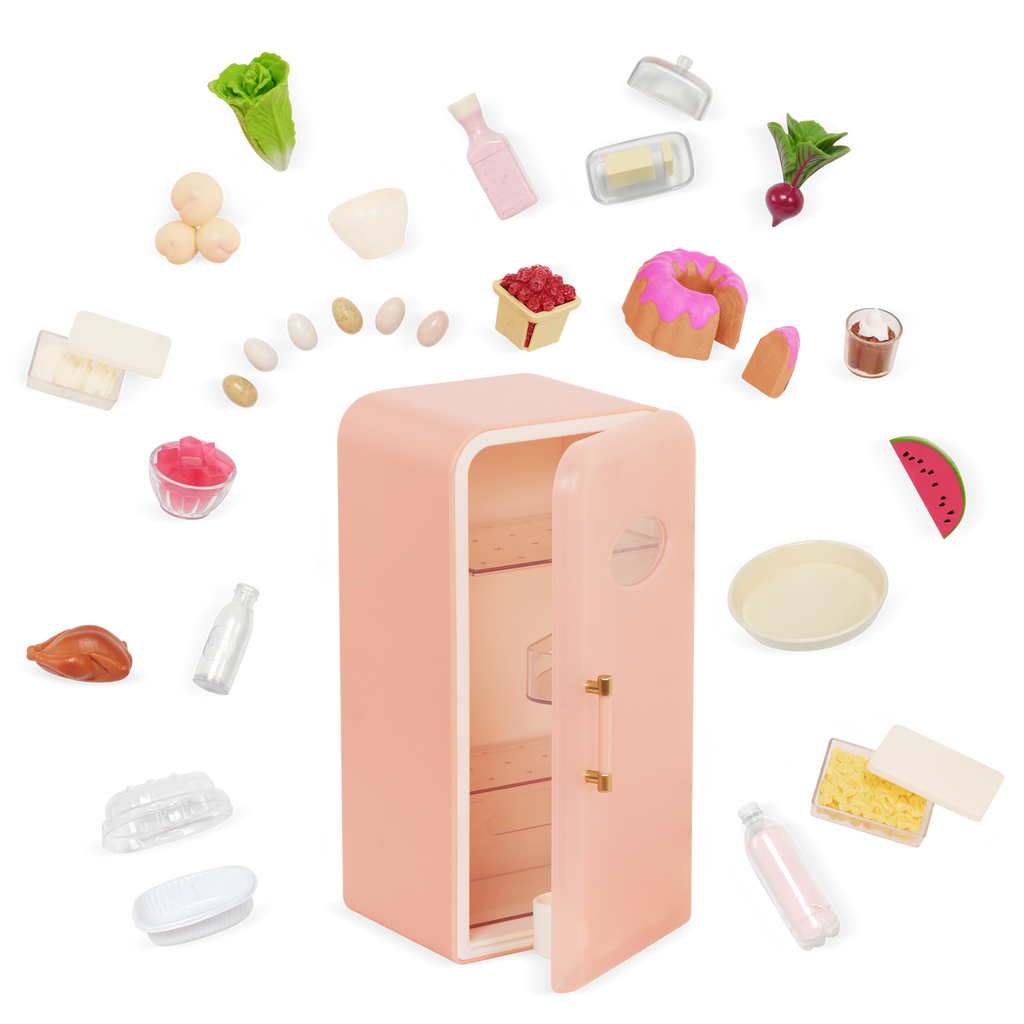 Perfectly Fresh - Mini Fridge Set for Dolls - Food Accessories - Our Generation