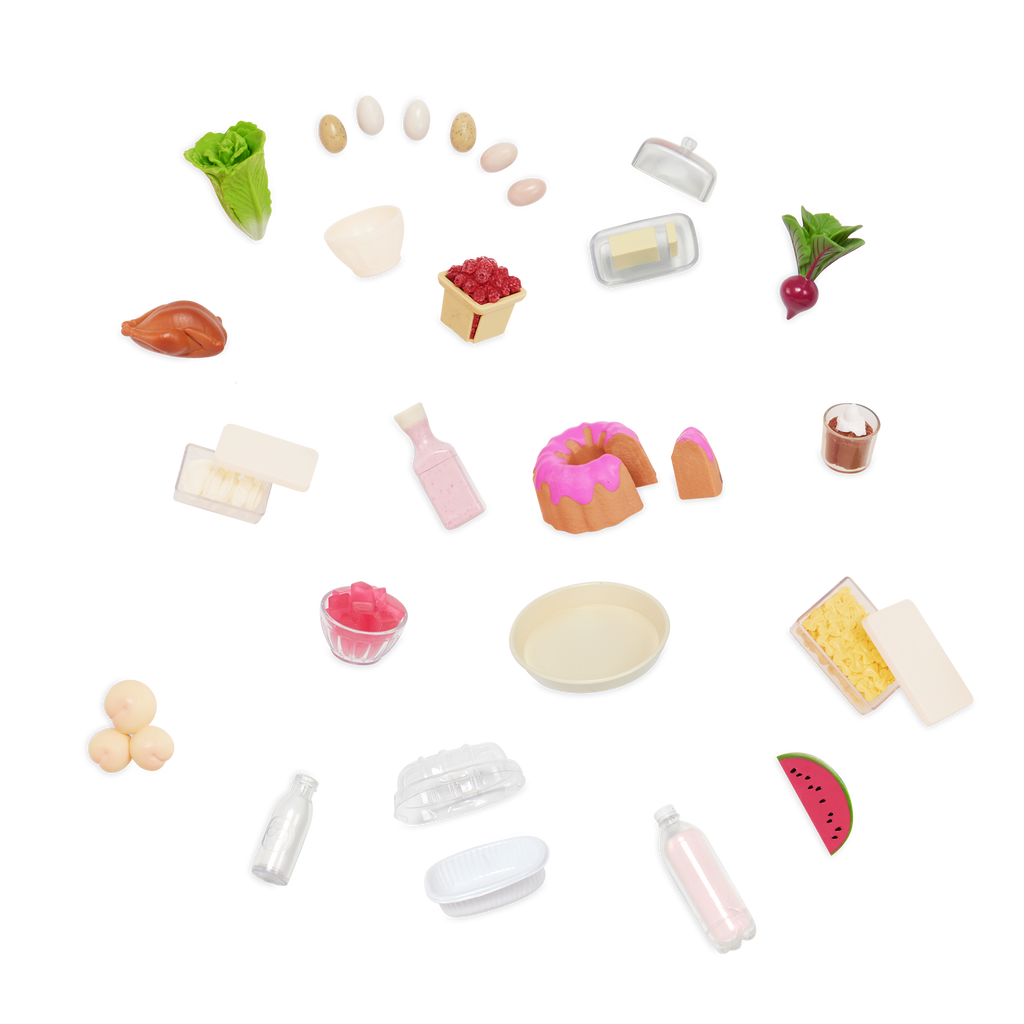 Perfectly Fresh - Mini Fridge Set for Dolls - Food Accessories - Our Generation