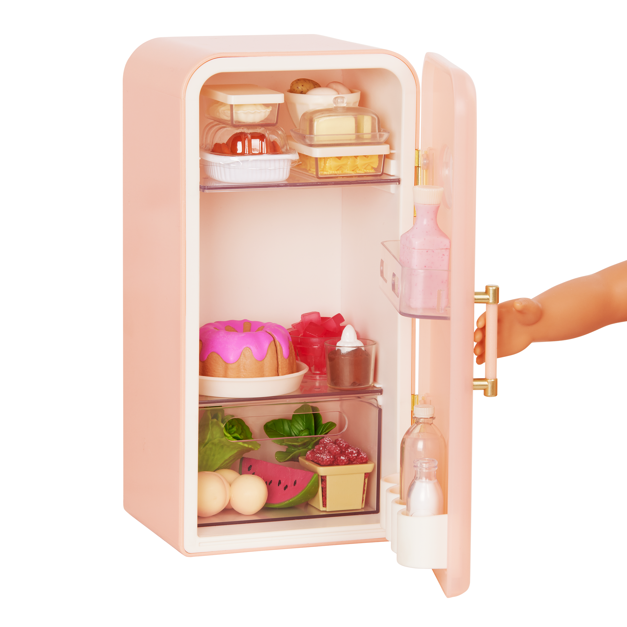 Perfectly Fresh - Mini Fridge Set for Dolls - Food Accessories - Our Generation