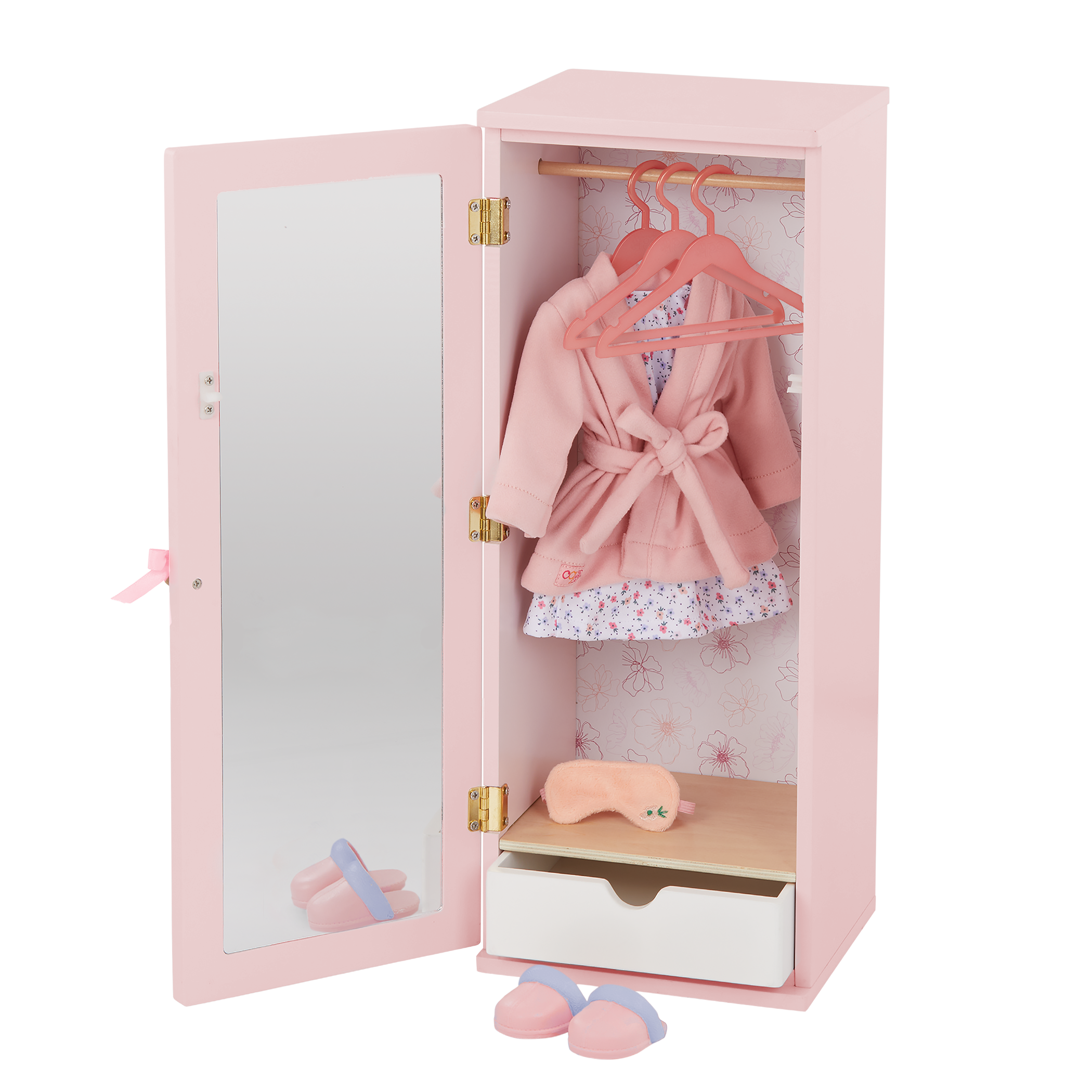 Fashion Wardrobe - Furniture for Dolls - Wardrobe with Clothes & Hangers - Our Generation