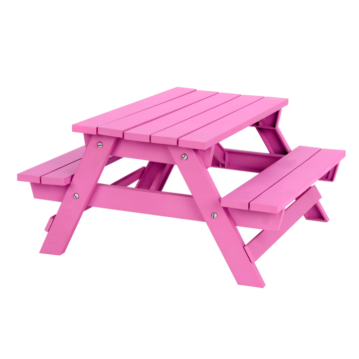 Picnic Table Set - Pink Picnic Table & BBQ Accessories - Food Accessories for OG Dolls - Our Generation