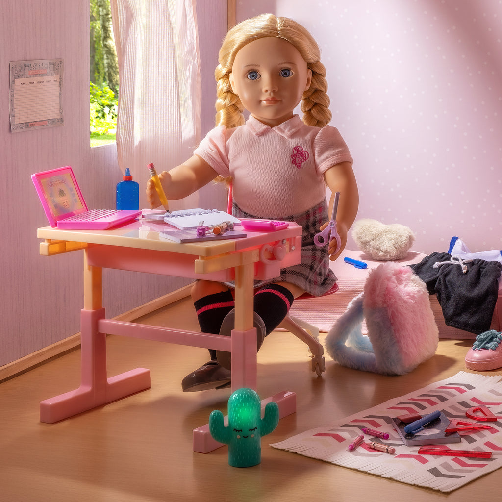 Hally - 46cm School Doll with Accessories - Posable Doll - Blonde Hair & Blue Eyes - Gift Ideas for Kids Ages 2 Years + - Our Generation