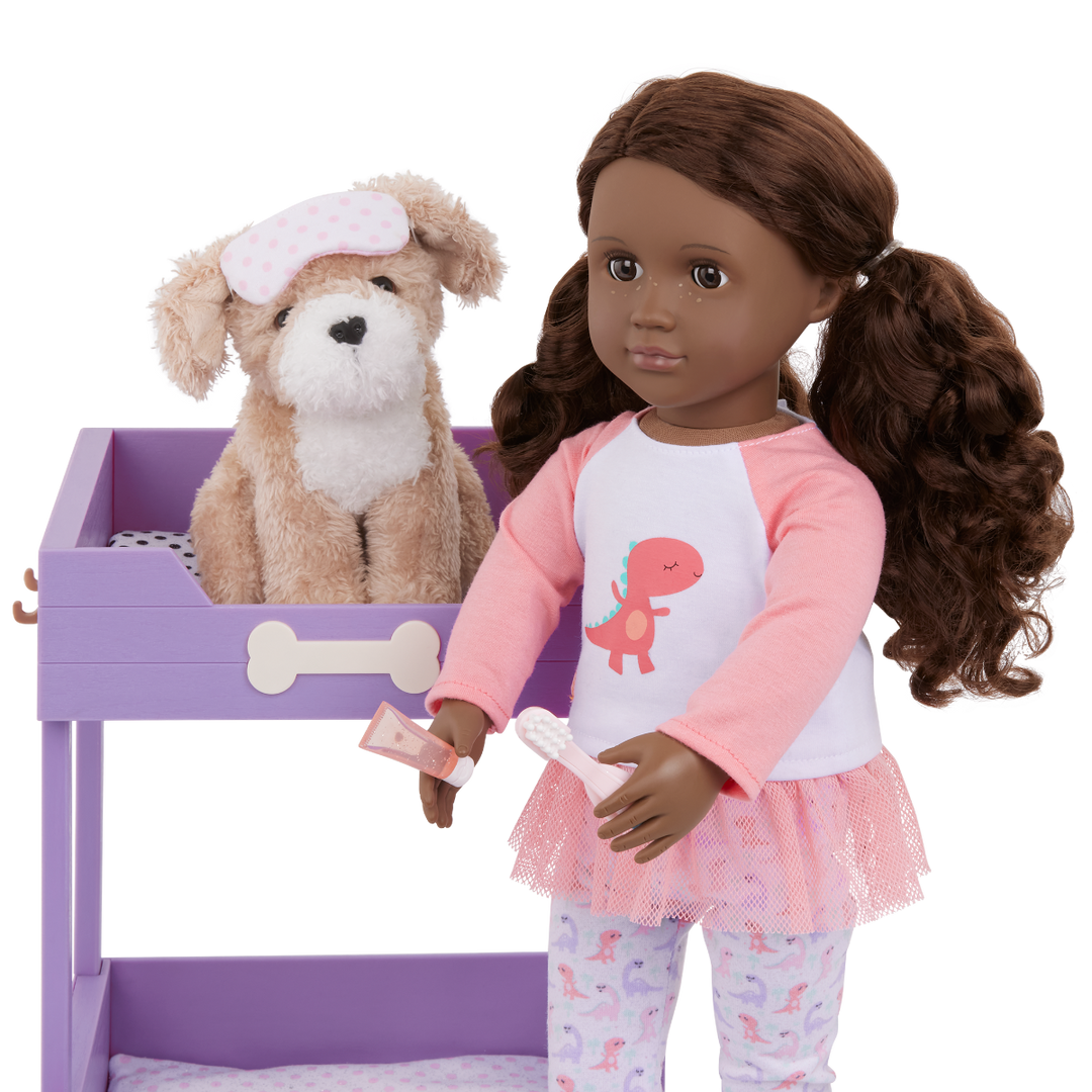 OG Pup Bunk Bed - Purple Dog Bunk Bed - Bed for 15cm OG Pups - Accessories for Dolls - Our Generation