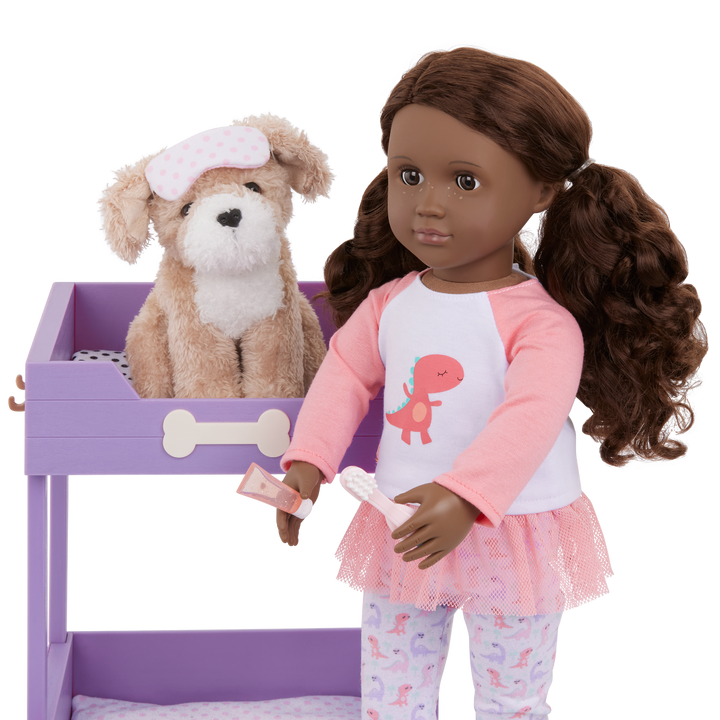 OG Pup Bunk Bed - Purple Dog Bunk Bed - Bed for 15cm OG Pups - Accessories for Dolls - Our Generation