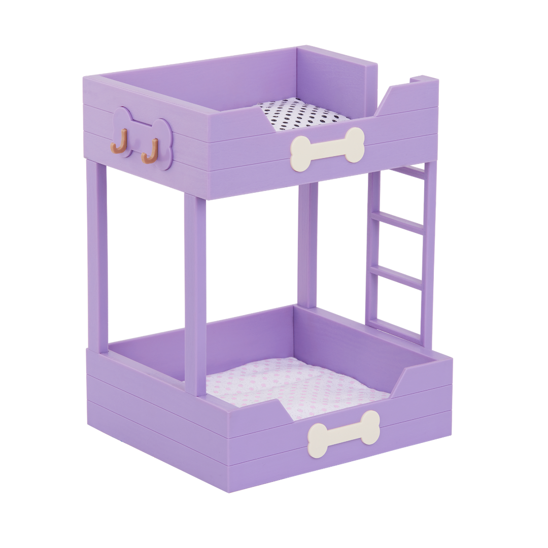 OG Pup Bunk Bed - Purple Dog Bunk Bed - Bed for 15cm OG Pups - Accessories for Dolls - Our Generation