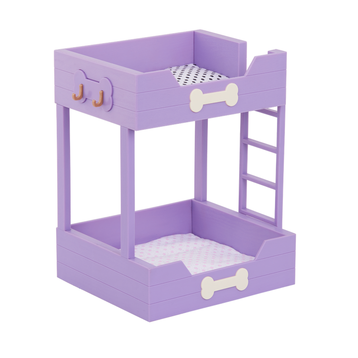 OG Pup Bunk Bed - Purple Dog Bunk Bed - Bed for 15cm OG Pups - Accessories for Dolls - Our Generation