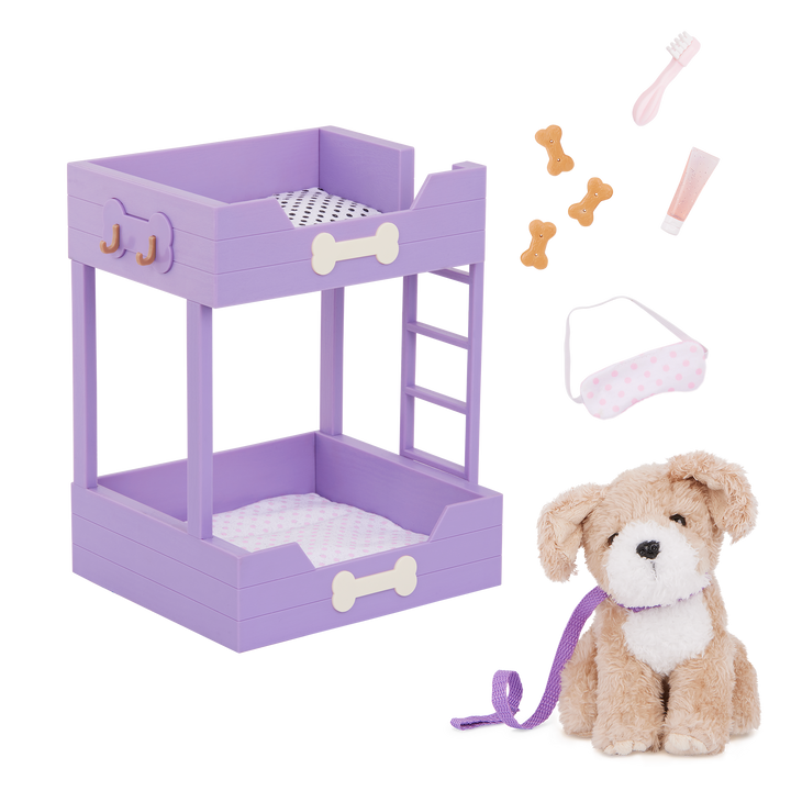 OG Pup Bunk Bed - Purple Dog Bunk Bed - Bed for 15cm OG Pups - Accessories for Dolls - Our Generation