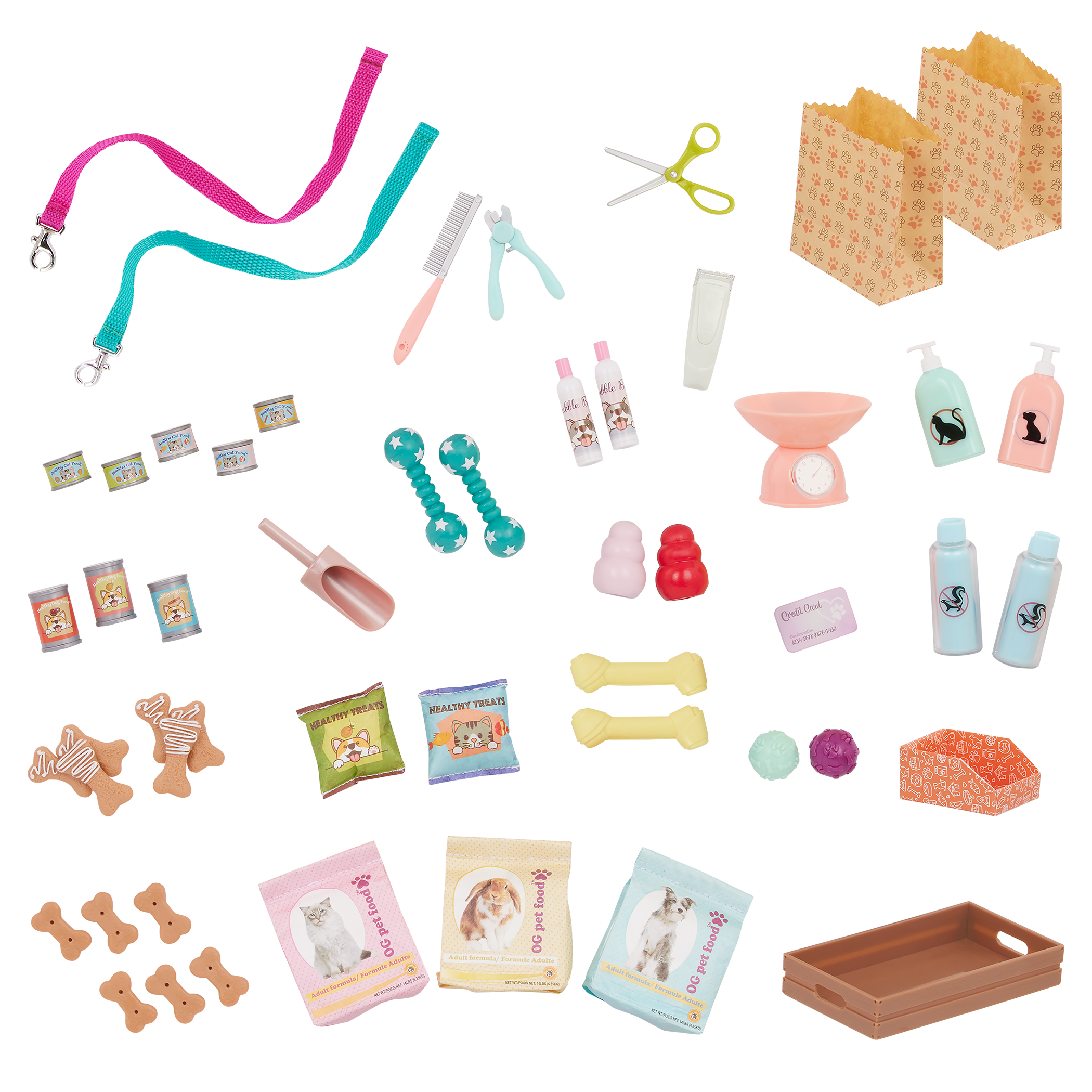 Happy Tails Care Centre - 2-in-1 Grooming Centre & Pet Shop - Accessories for Dolls - Grooming & Accessories for OG Pets - Our Generation