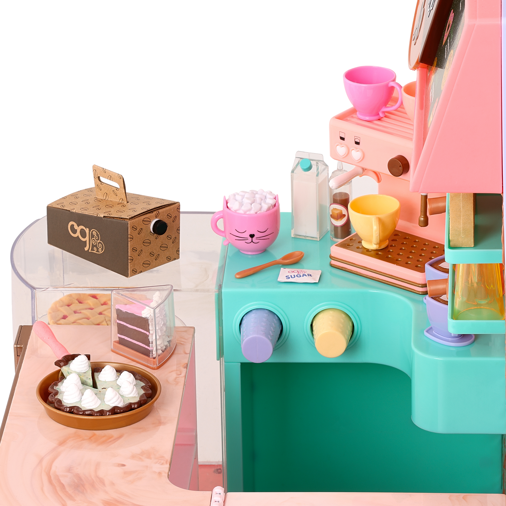 Love U Latte - Coffee Shop Playset - Food Accessories for Dolls - Our Generation Gifts
