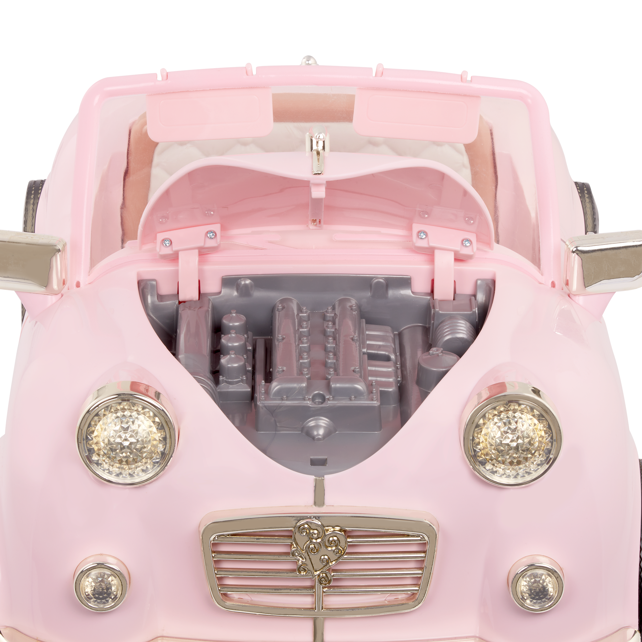 In the Driver's Seat Retro Crusier - 46cm Pink Car for Dolls - Vehicle with FM Radio & Songs - Our Generation