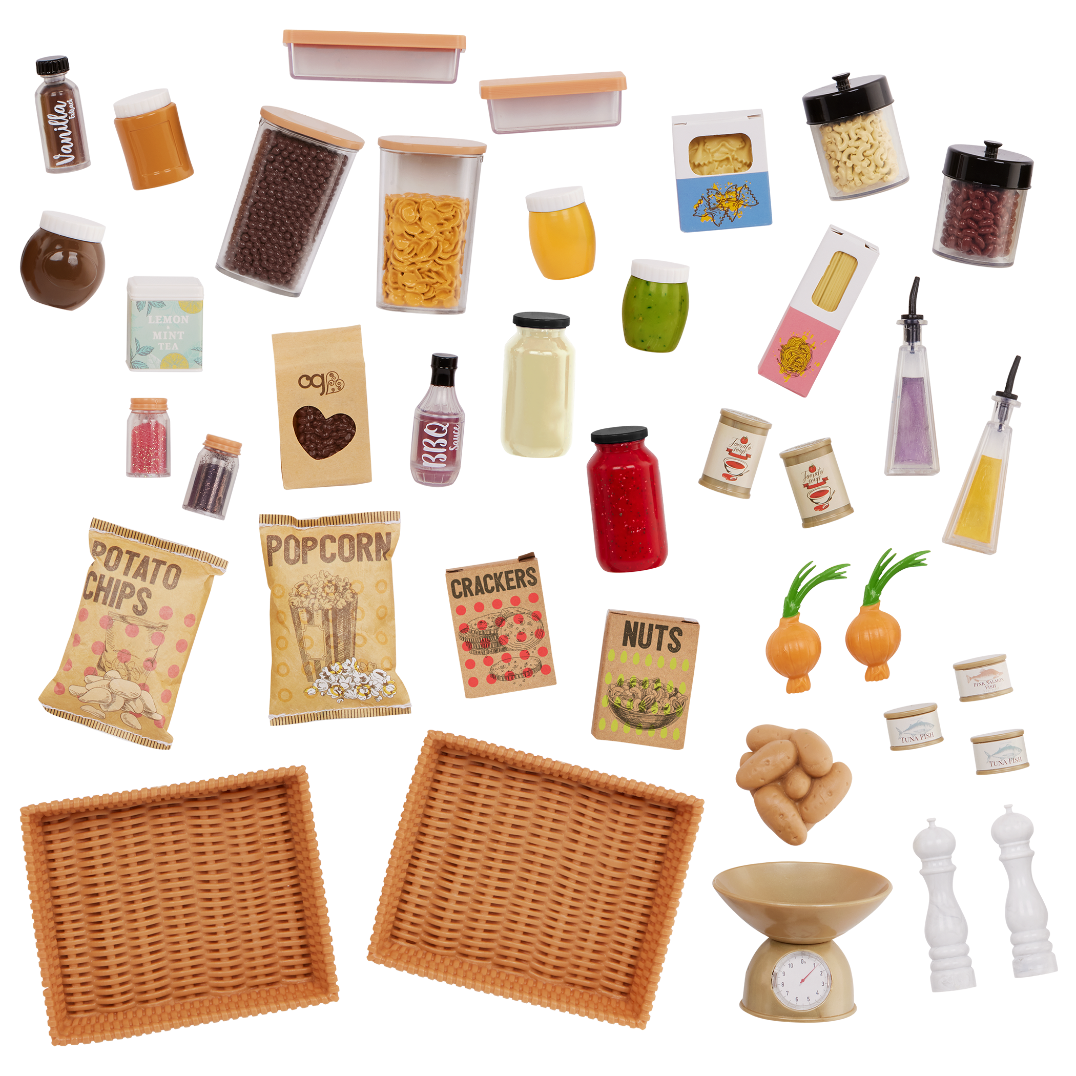 Pretty Pantry - Pink Pantry with Food Accessories - Furniture for Dolls - Our Generation