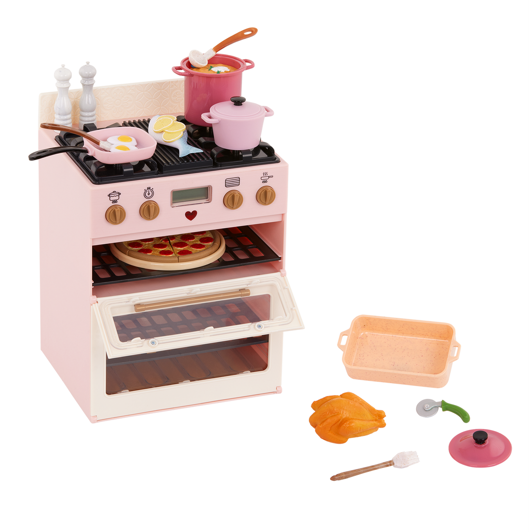 Doll cooking food online