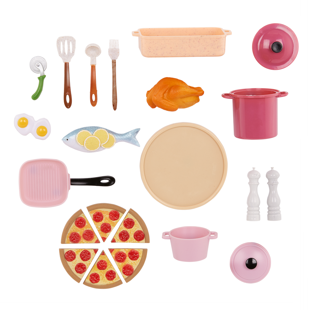 Make & Bake Stove Set - Oven & Food Accessories for Dolls - Our Generation