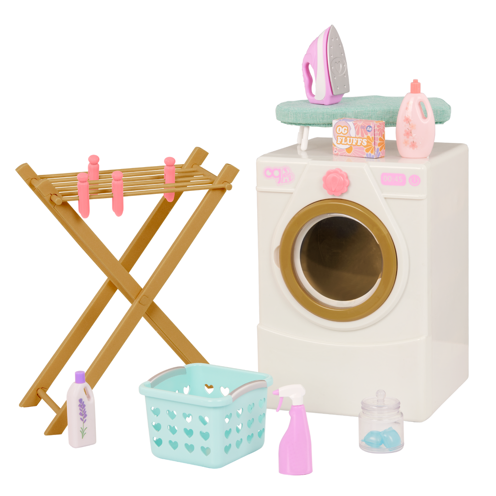 Laundry Day - 46cm Doll Washing Machine & Ironing Board Set - Furniture for Dolls - Our Generation