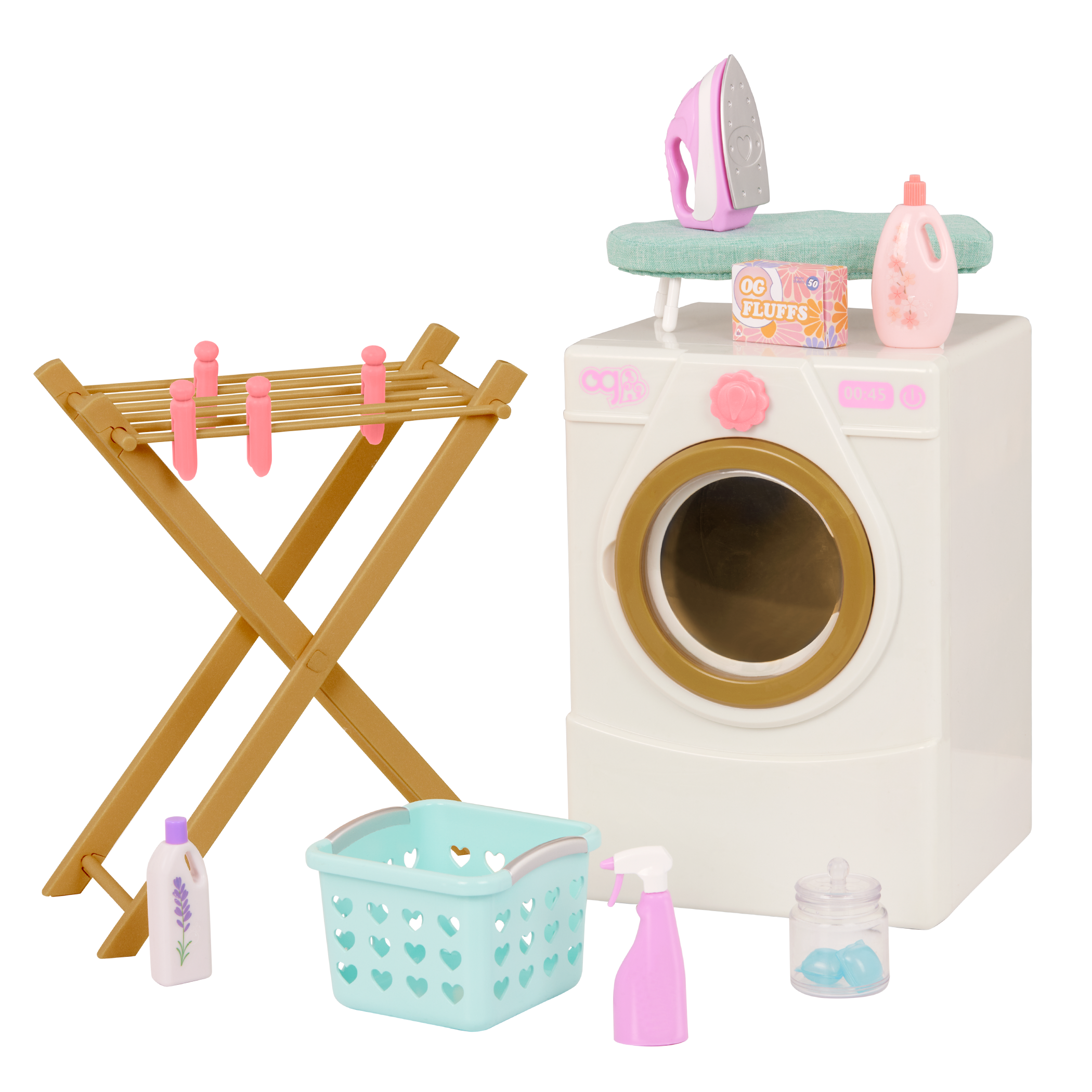 Laundry Day - 46cm Doll Washing Machine & Ironing Board Set - Furniture for Dolls - Our Generation