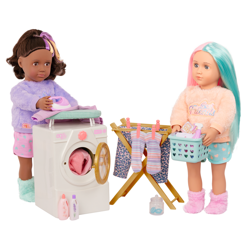 Laundry Day - 46cm Doll Washing Machine & Ironing Board Set - Furniture for Dolls - Our Generation