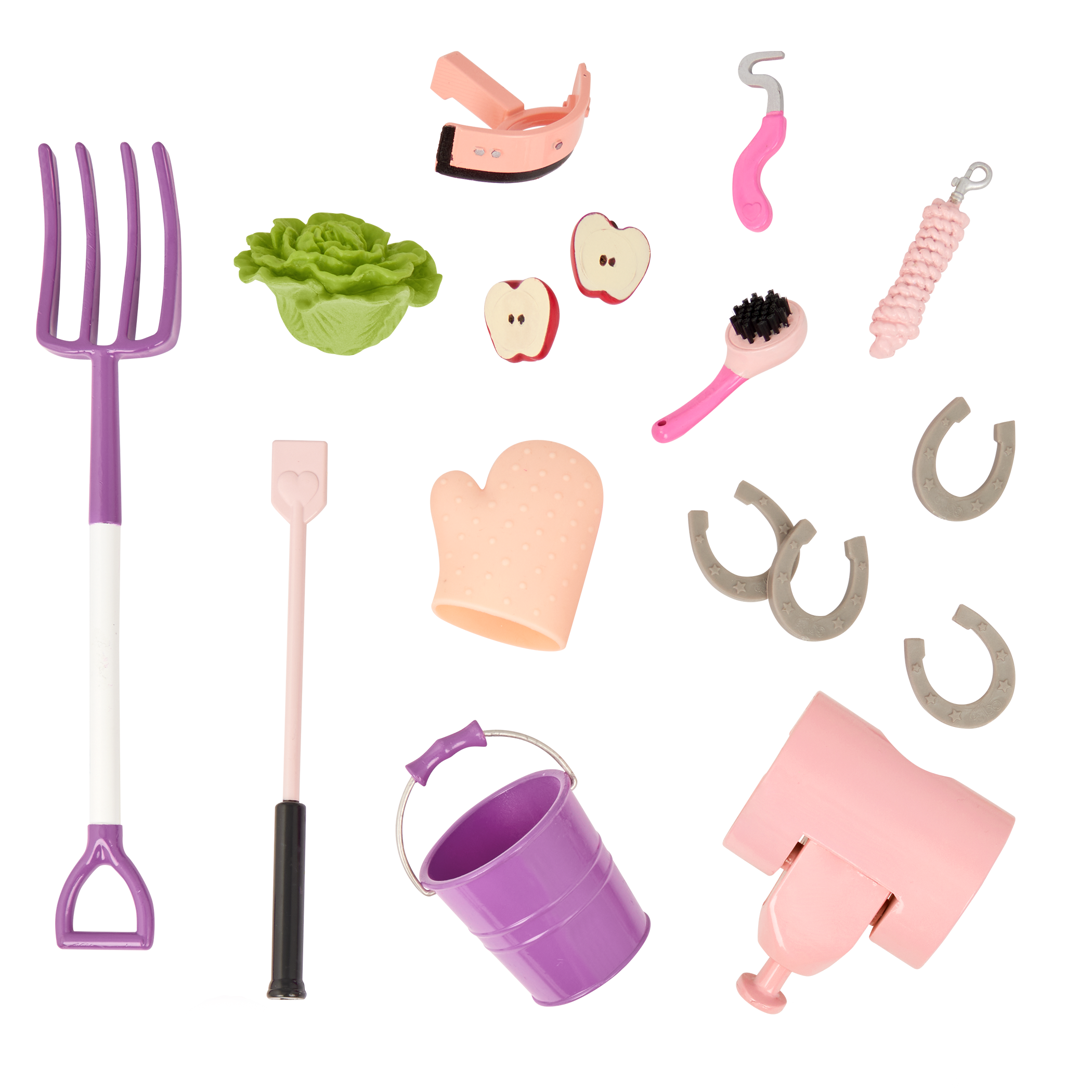 Mane to Travel Horse Trailer Set - Pink Trailer with Grooming Accessories - Equestrian Accessory for Dolls - Vehicle for Our Generation Horses - Our Generation UK