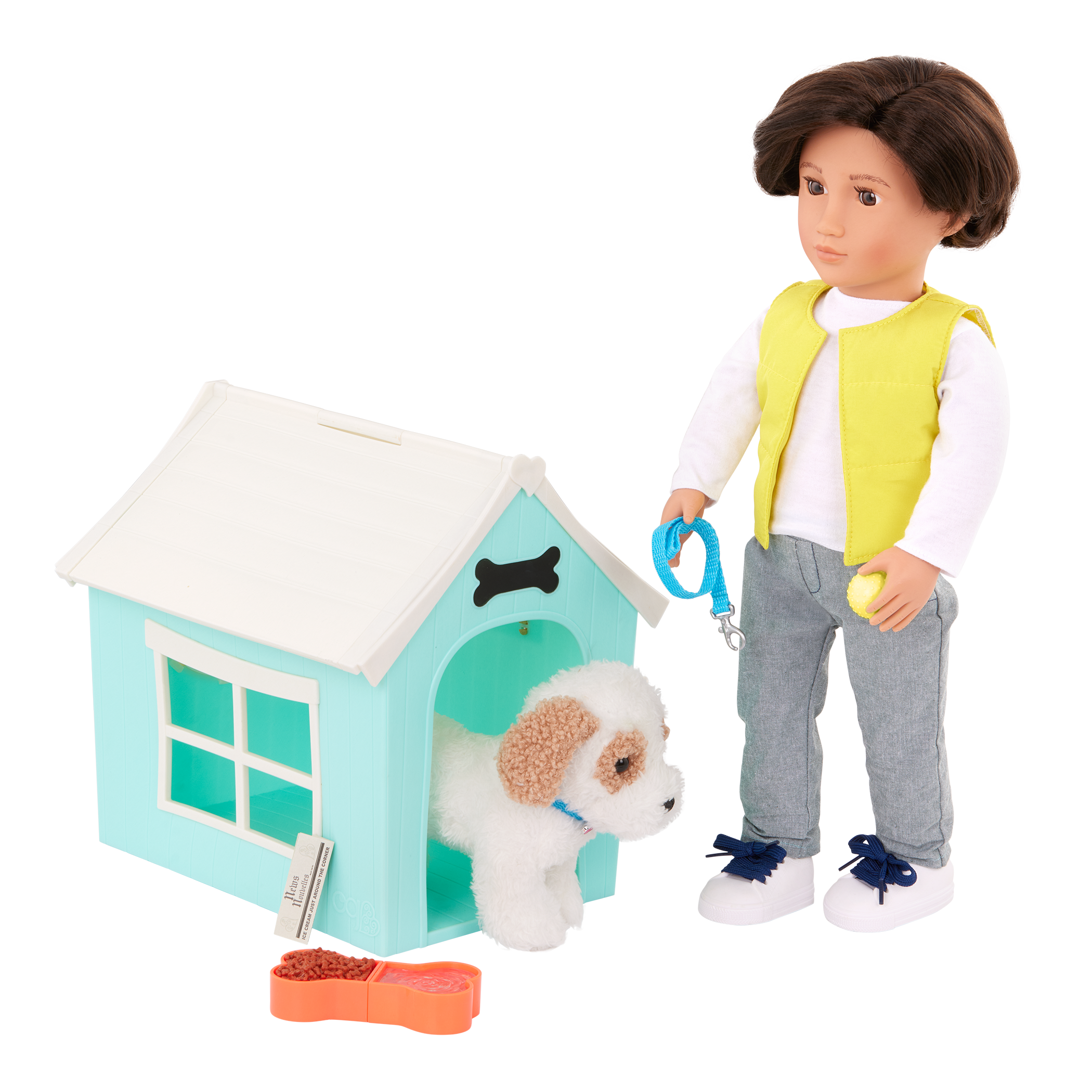 Puppy Place - Blue Dog House with Plush Puppy & Accessories - Our Generation UK