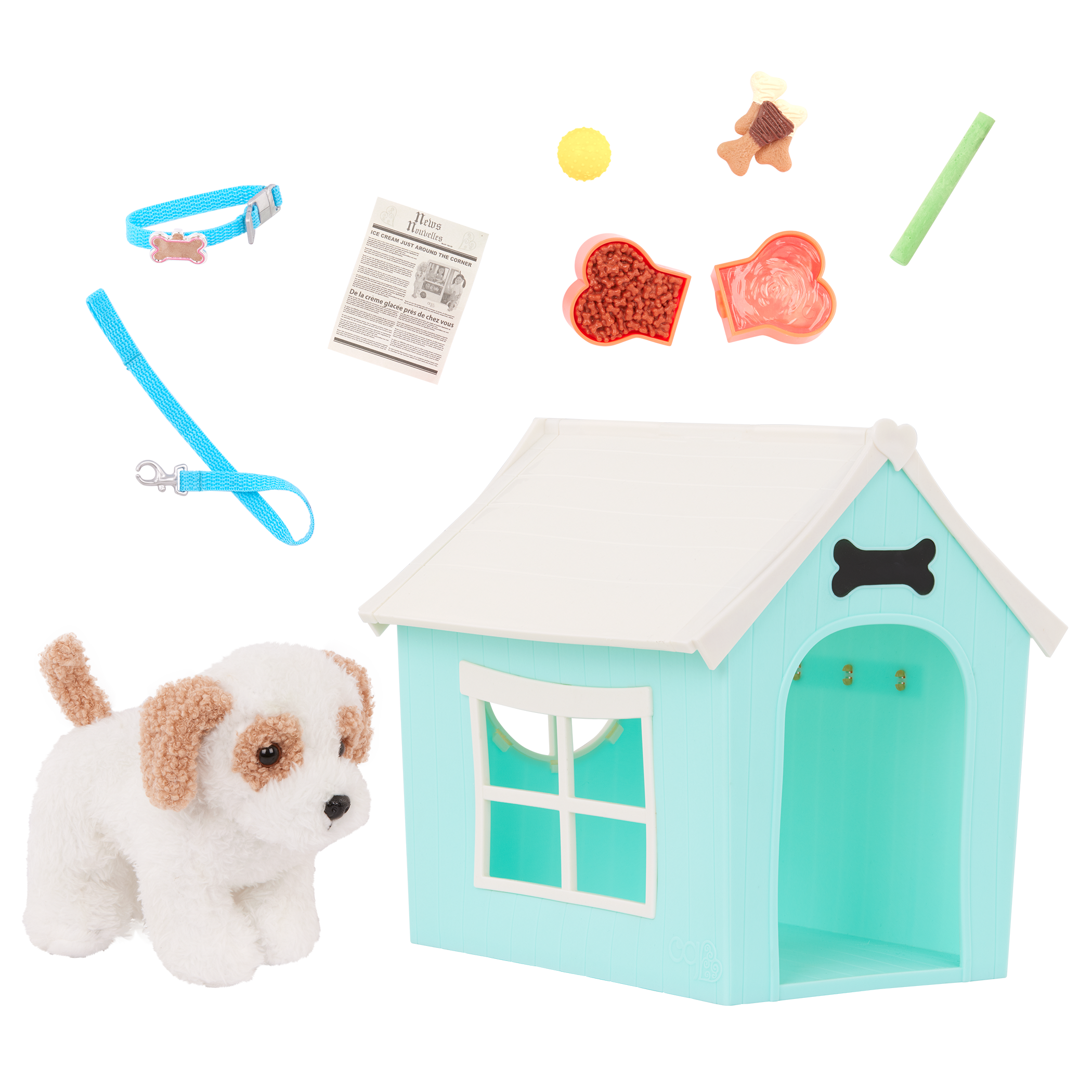 Puppy Place - Blue Dog House with Plush Puppy & Accessories - Our Generation UK