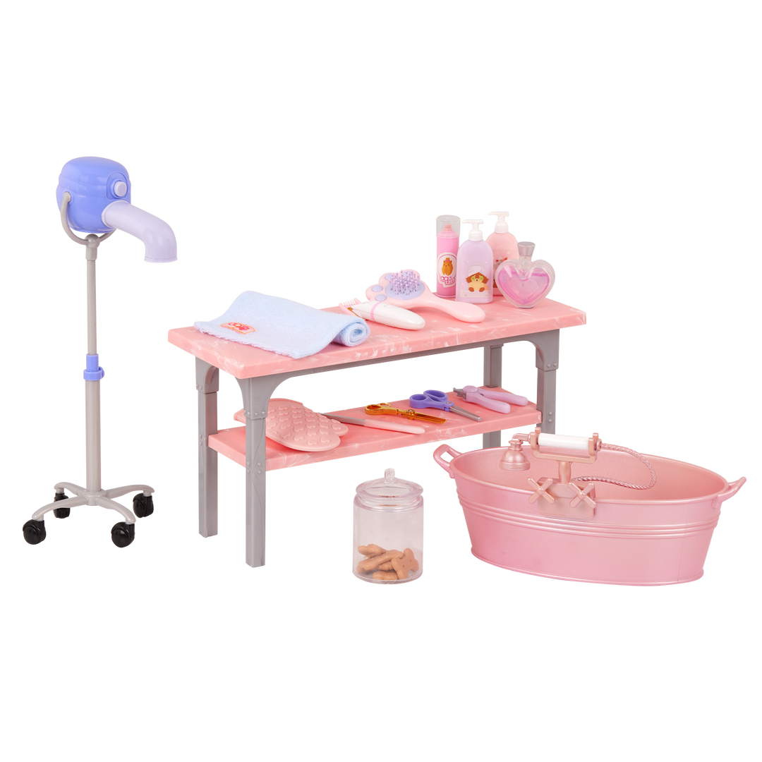 Scrub and Style Pet Grooming Kit - Accessories for OG Pets - Doll Accessory - Our Generation
