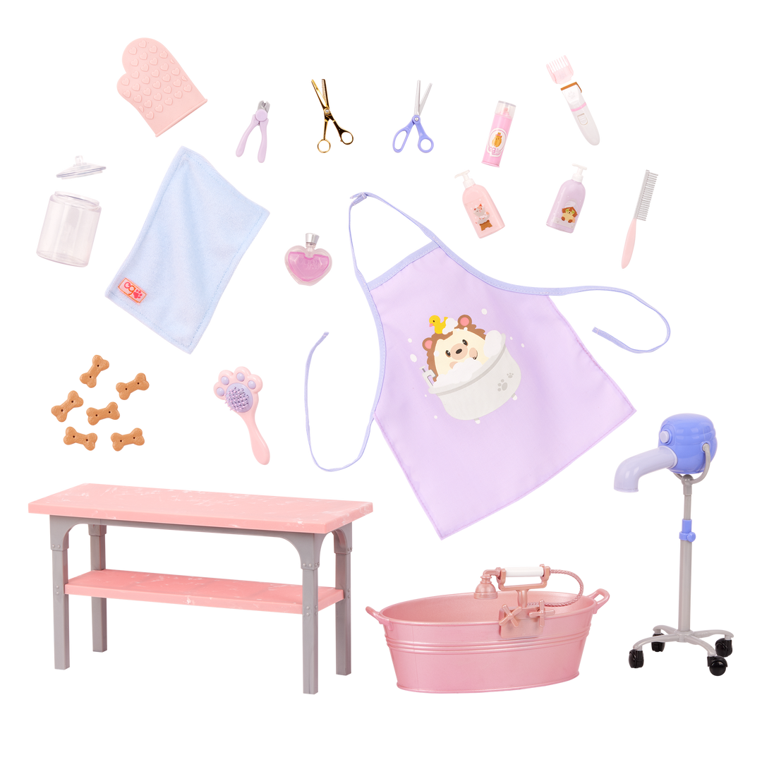 Scrub and Style Pet Grooming Kit - Accessories for OG Pets - Doll Accessory - Our Generation