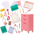 Ready, Set, Learn! - School Accessories for Dolls - Pink Filing Cabinet - Our Generation