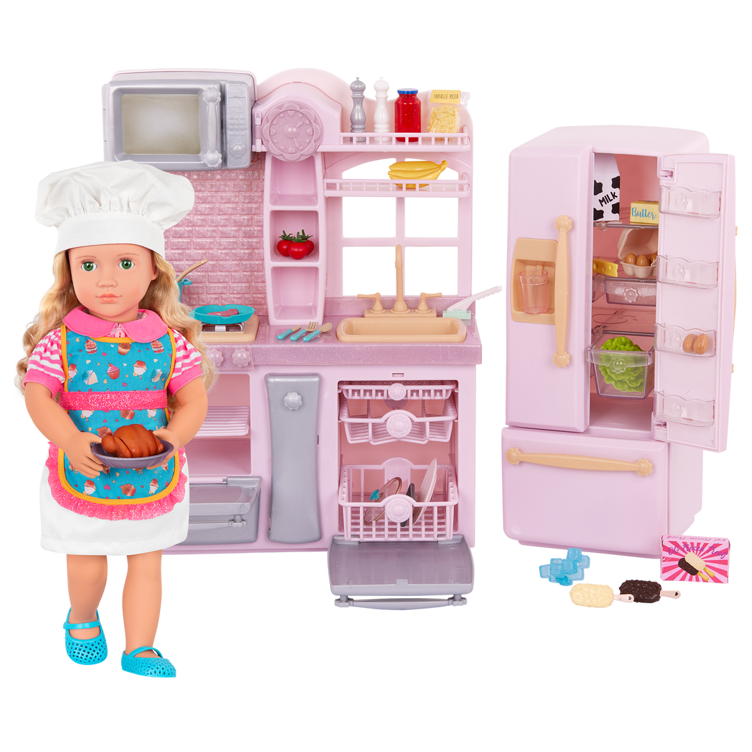 Gourmet Kitchen 46cm Doll Cooking Playset Our Generation – Our
