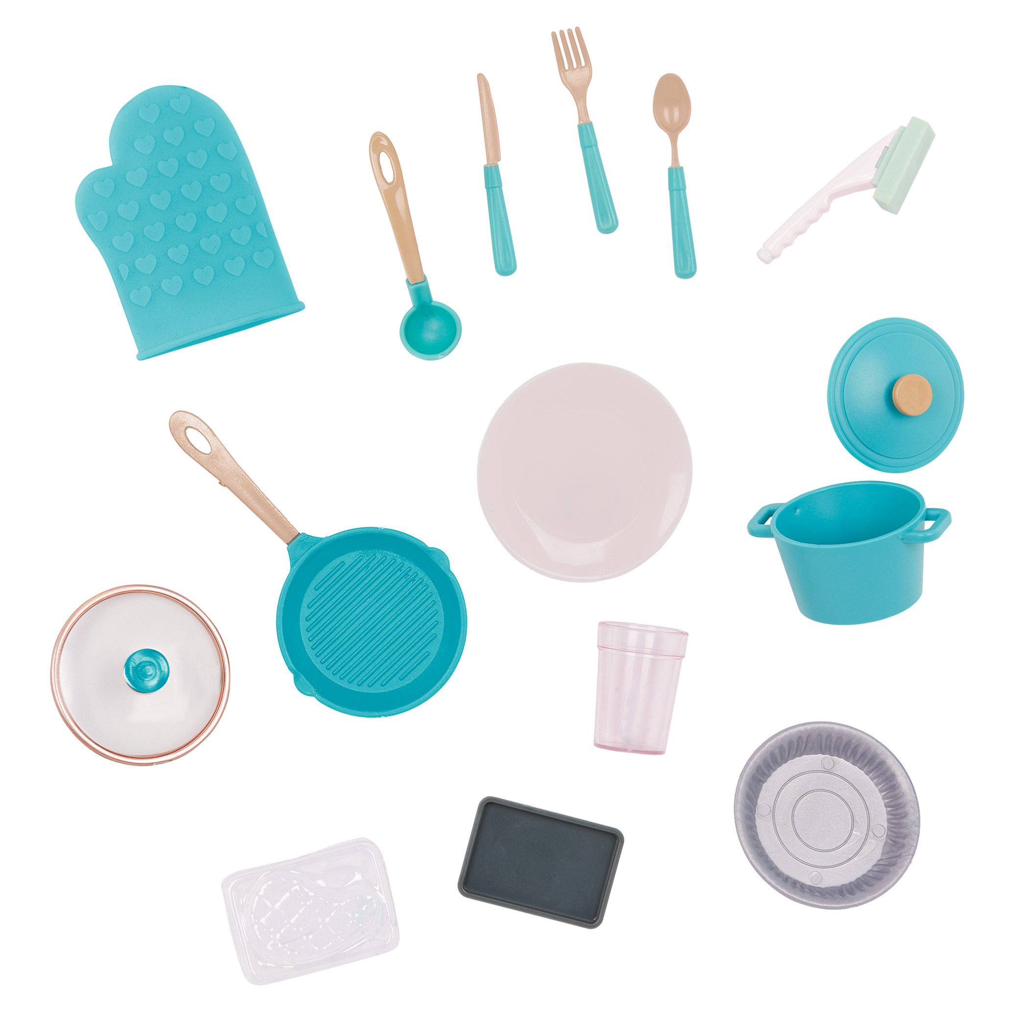 Gourmet Kitchen Set - Pink Kitchen Playset for 46cm Dolls - Food Accessories - Our Generation 