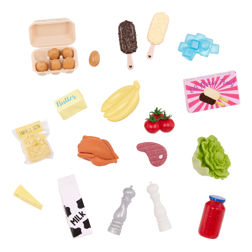 Gourmet Kitchen Set - Pink Kitchen Playset for 46cm Dolls - Food Accessories - Our Generation 