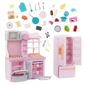 Gourmet Kitchen Set - Pink Kitchen Playset for 46cm Dolls - Food Accessories - Our Generation 