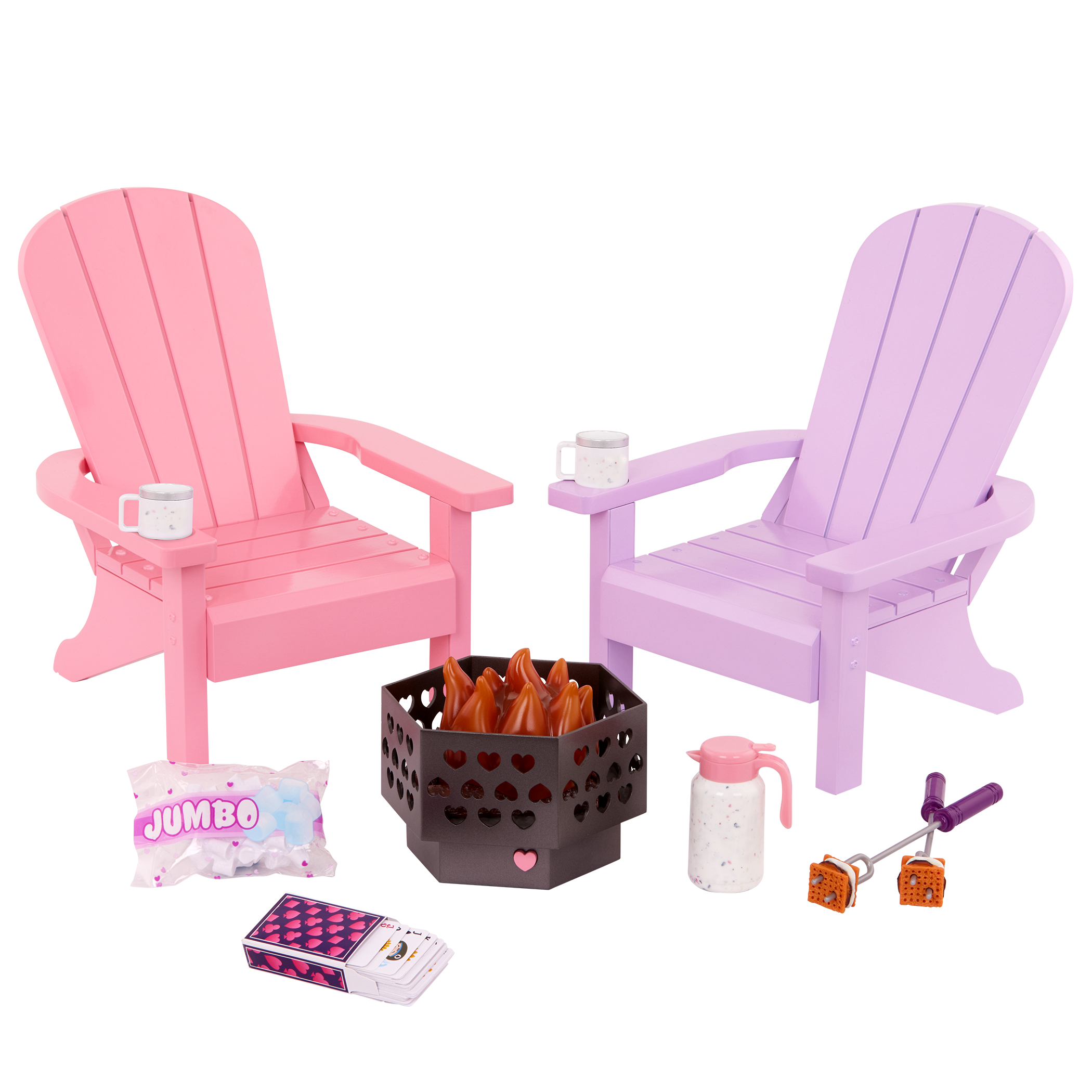 Adirondack Chairs - Chairs & Firepit Set for Dolls - Furniture for Dolls - Our Generation UK