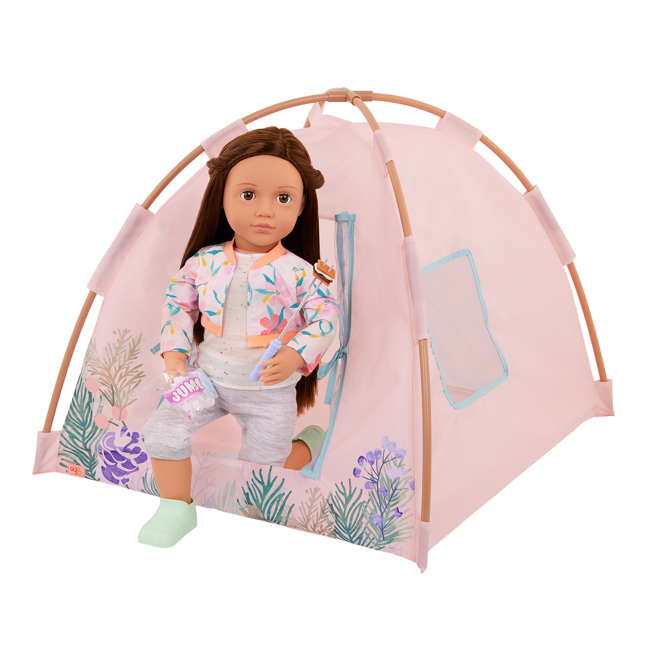 Camping Nights - Pink Tent for 46cm Dolls with Accessories - Our Generation
