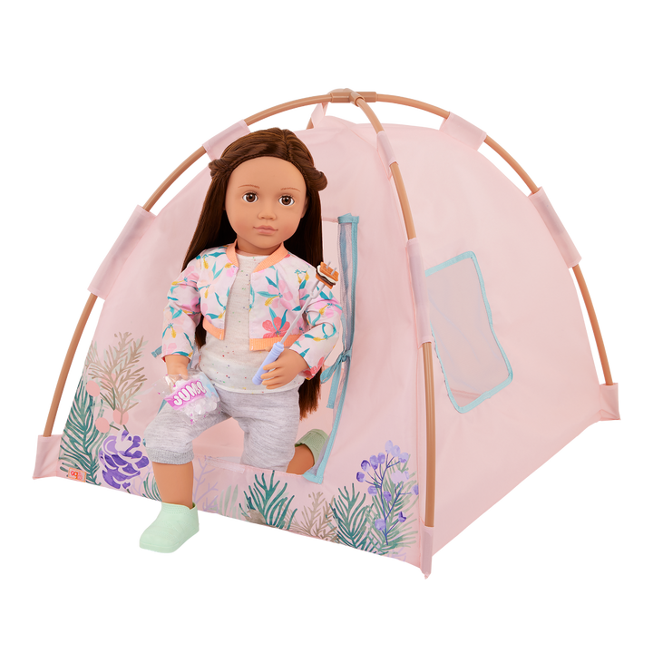 Camping Nights - Pink Tent for 46cm Dolls - Tent & Camping Accessory Set - Our Generation UK