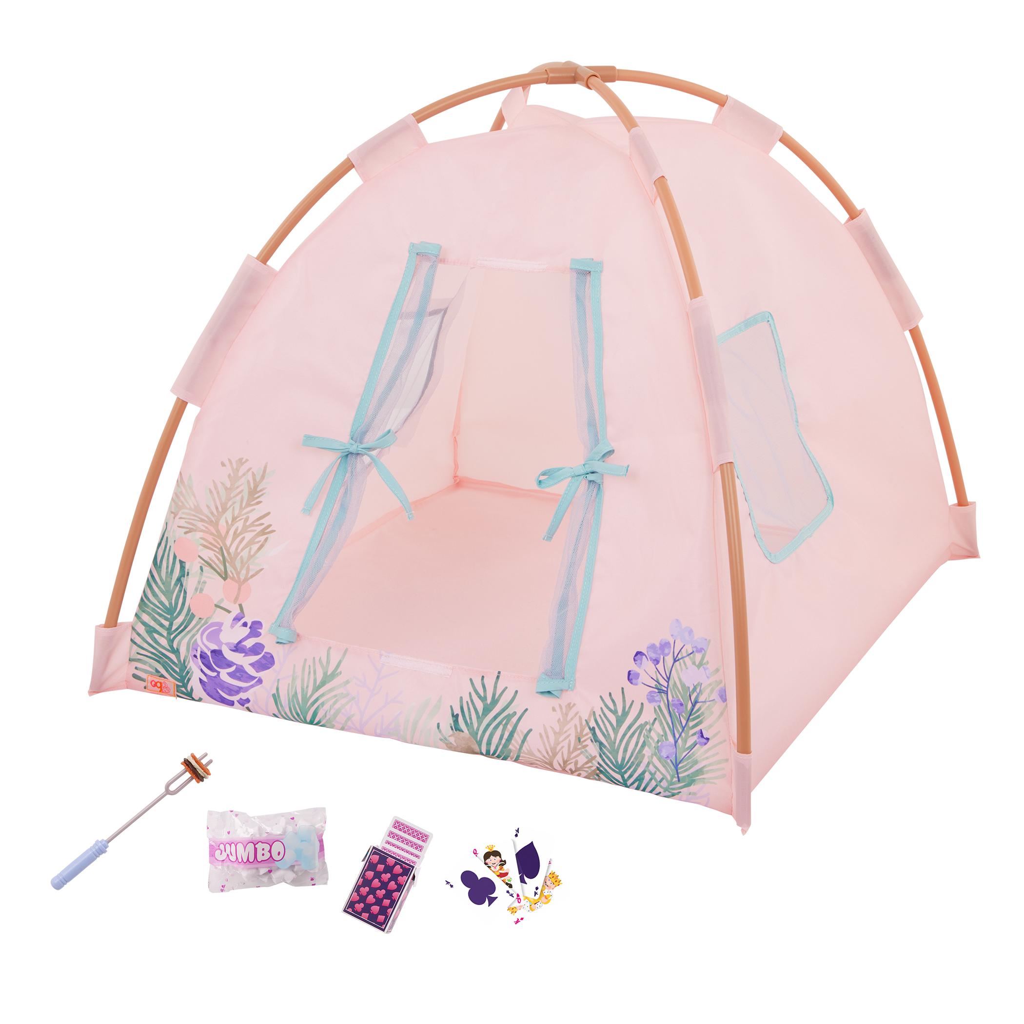 Camping Nights - Pink Tent for 46cm Dolls with Accessories - Our Generation