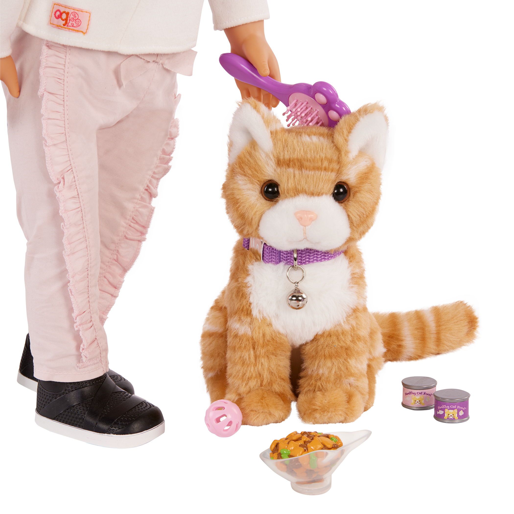Hop in Cat Carrier - Plush Kitten with Pet Carrier - Accessories for Dolls - Our Generation
