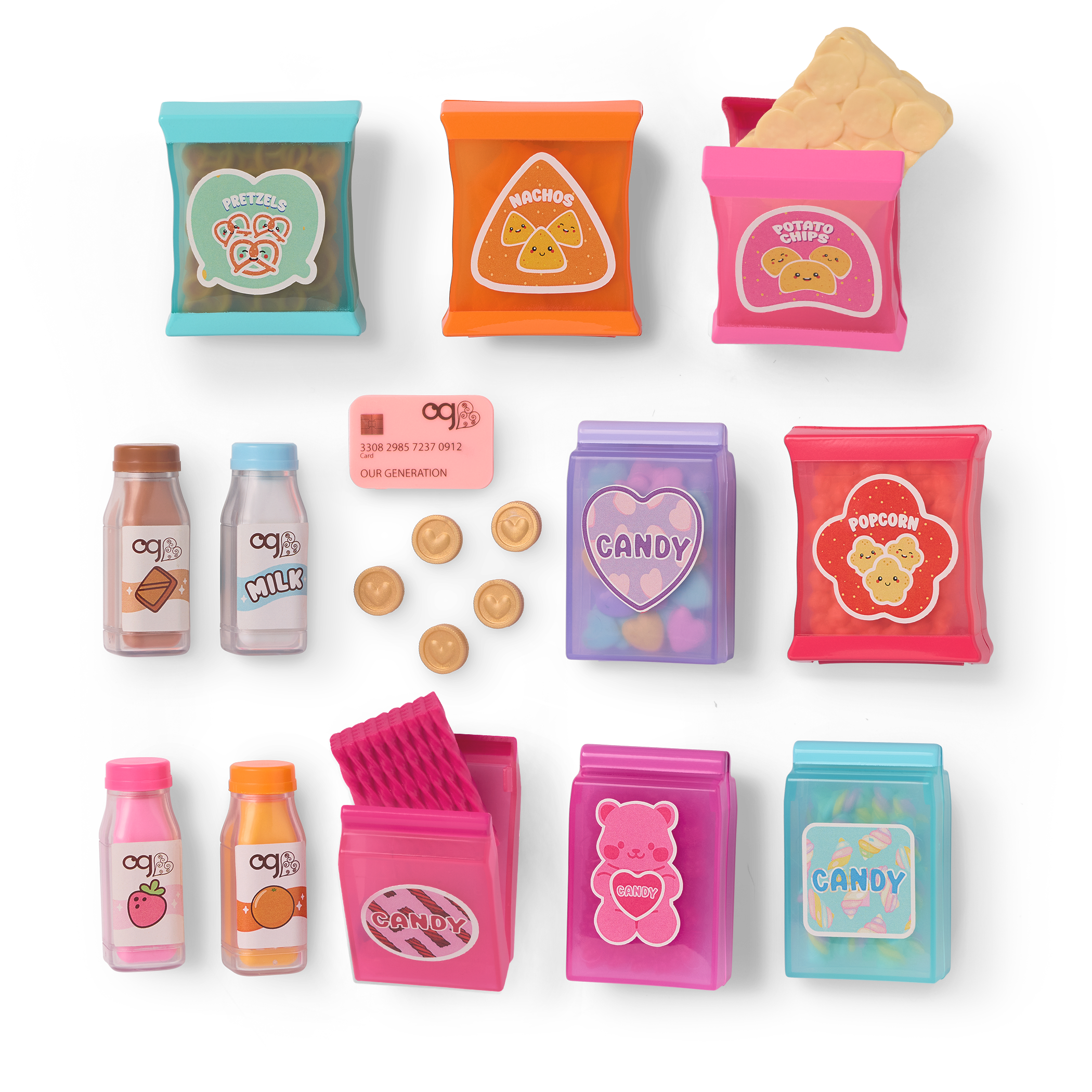 Snacktime Fun Vending Machine  - Pink Vending Machine with Pretend Food Accessories - Accessory with Lights & Sounds - Doll Accessory - Our Generation UK