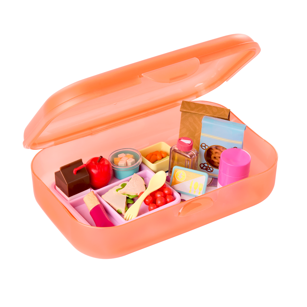 Ready for Lunch - Food Lunchbox Playset for Dolls - Orange Box with Accessories - Accessories for 46cm Dolls - Our Generation UK