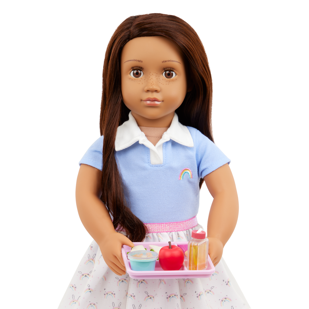 Ready for Lunch - Food Lunchbox Playset for Dolls - Orange Box with Accessories - Accessories for 46cm Dolls - Our Generation UK