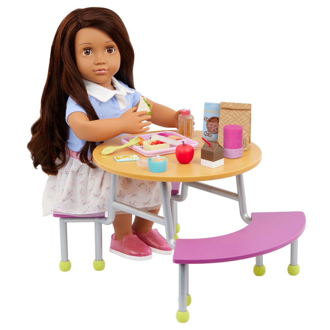 Ready for Lunch - Food Lunchbox Playset for Dolls - Orange Box with Accessories - Accessories for 46cm Dolls - Our Generation UK