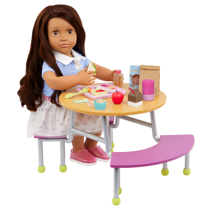Ready for Lunch - Food Lunchbox Playset for Dolls - Orange Box with Accessories - Accessories for 46cm Dolls - Our Generation UK