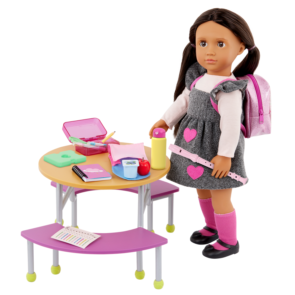 Love to Learn - School Supplies Set for Dolls - Pink Box with Stationary - Accessories for Dolls - Our Generation