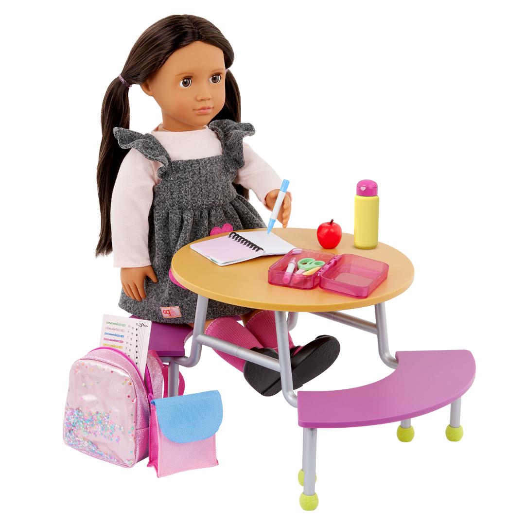Love to Learn - School Supplies Set for Dolls - Pink Box with Stationary - Accessories for Dolls - Our Generation 