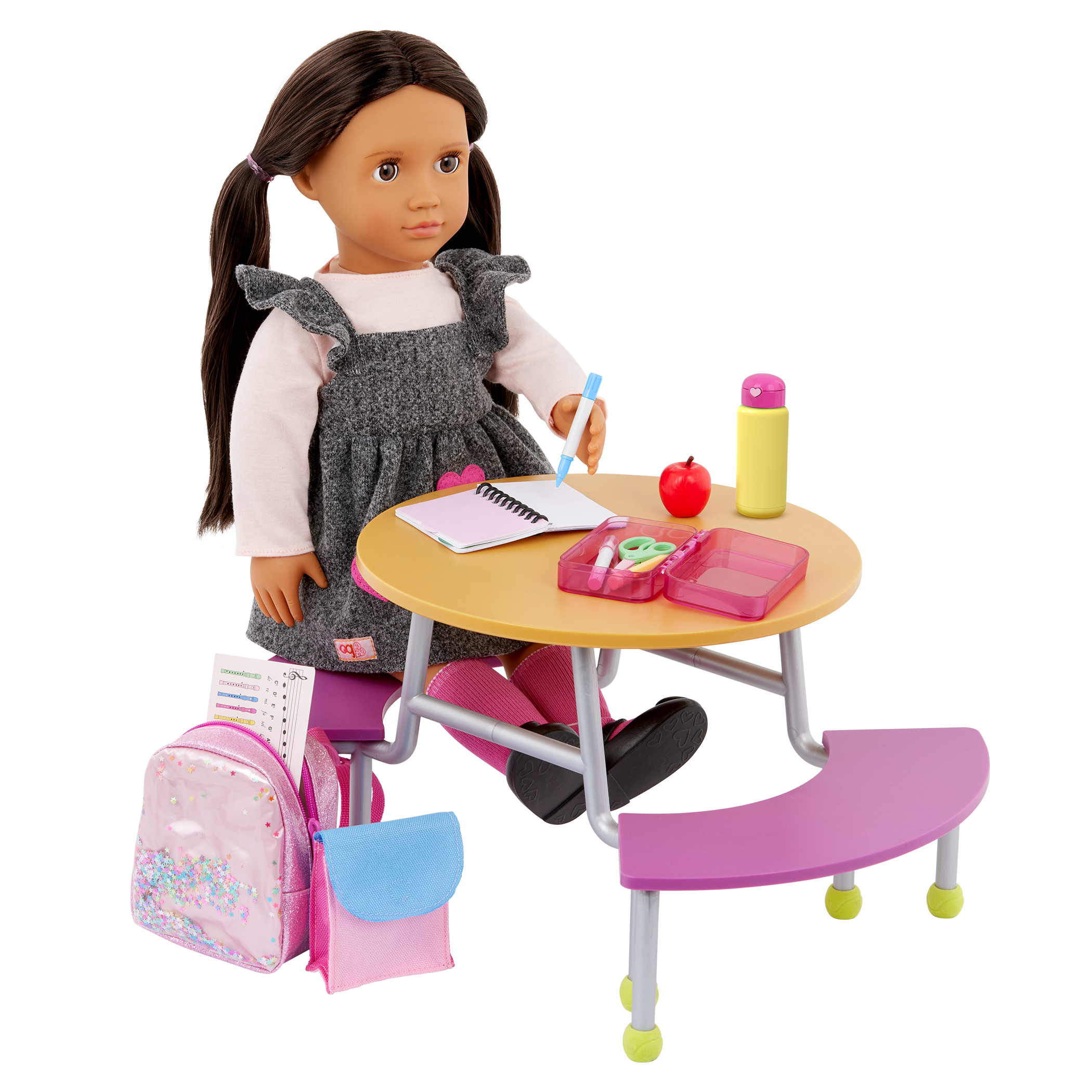 Ready for School - School Bag & Accessories for Dolls - School Themed Accessory Set - Our Generation